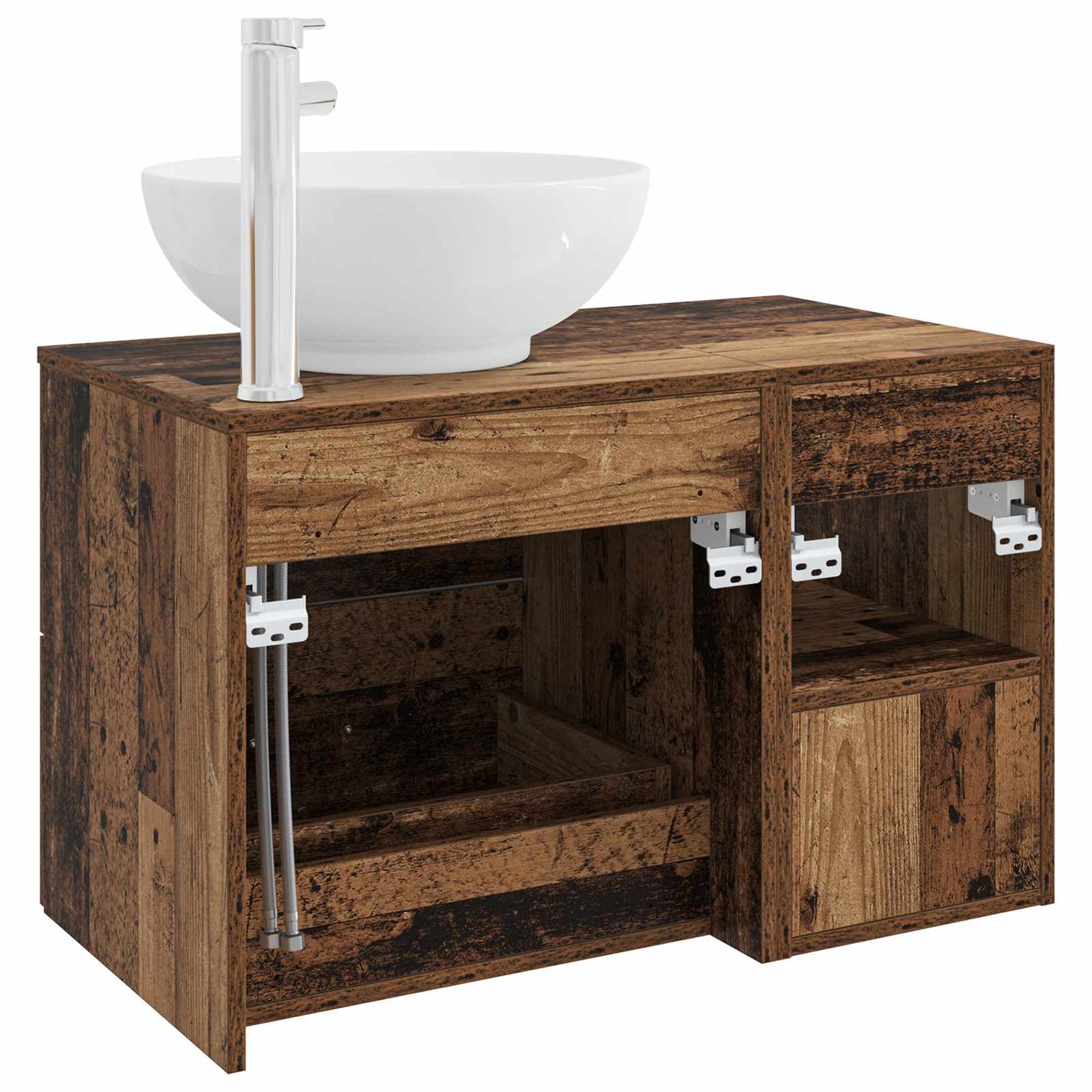 vidaXL Bathroom Furniture Set 2 pcs Old Wood Engineered Wood