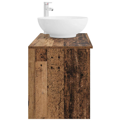 vidaXL Bathroom Furniture Set 2 pcs Old Wood Engineered Wood