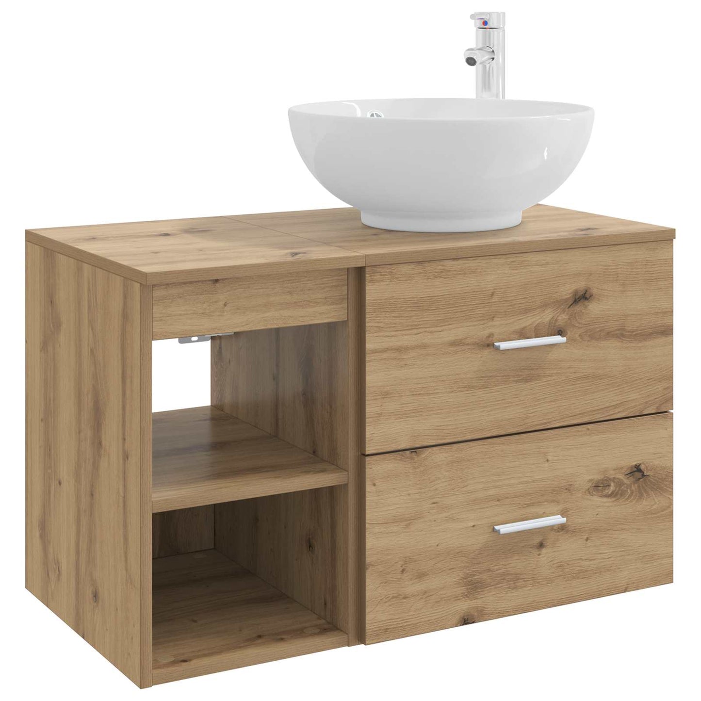 vidaXL Bathroom Furniture Set 2 pcs Artisan Oak Engineered Wood
