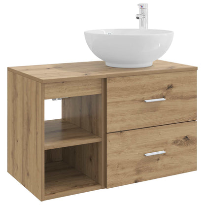vidaXL Bathroom Furniture Set 2 pcs Artisan Oak Engineered Wood