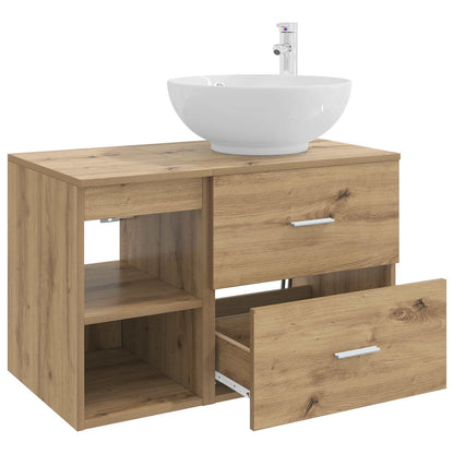 vidaXL Bathroom Furniture Set 2 pcs Artisan Oak Engineered Wood