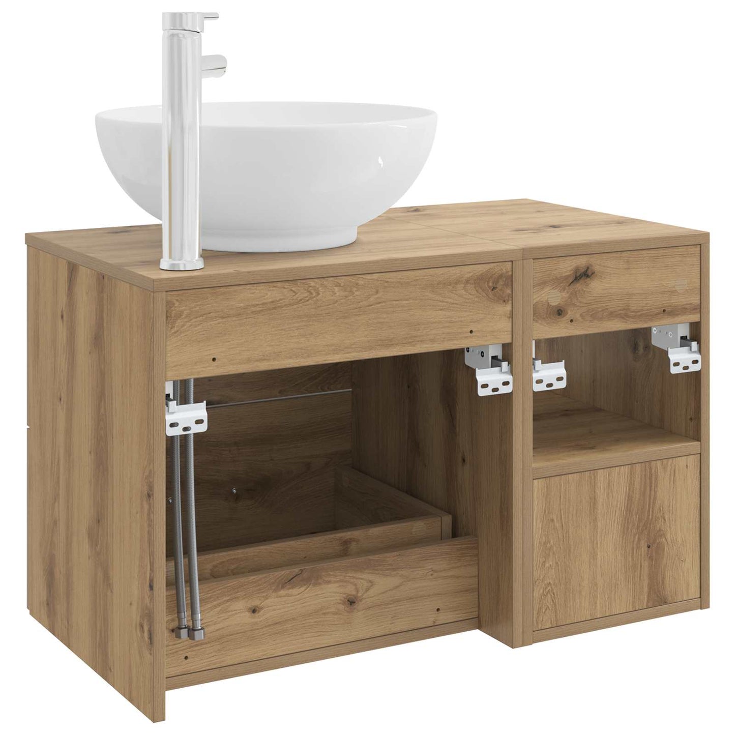 vidaXL Bathroom Furniture Set 2 pcs Artisan Oak Engineered Wood