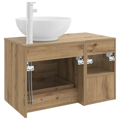 vidaXL Bathroom Furniture Set 2 pcs Artisan Oak Engineered Wood