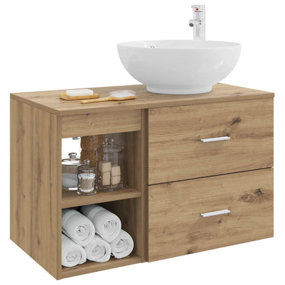 vidaXL Bathroom Furniture Set 2 pcs Artisan Oak Engineered Wood