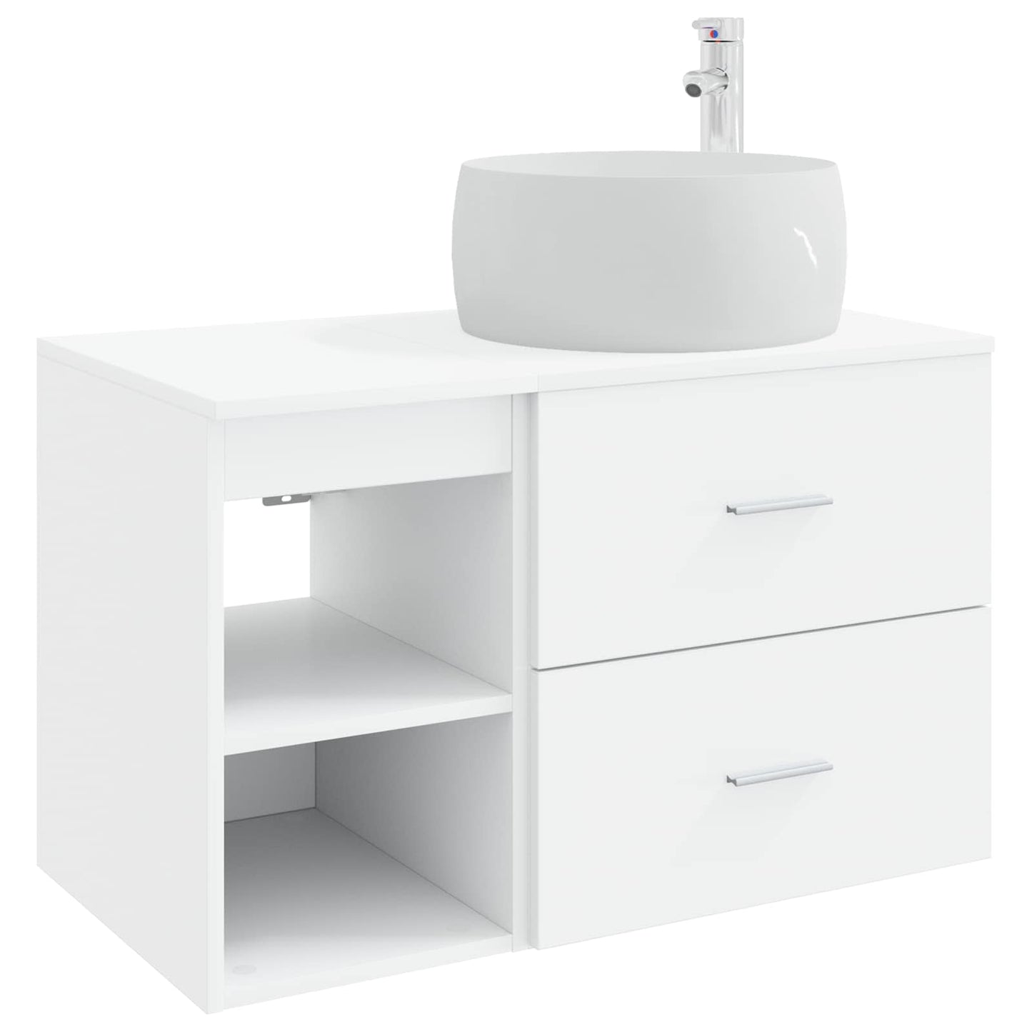 vidaXL Bathroom Furniture Set 2 pcs White Engineered Wood
