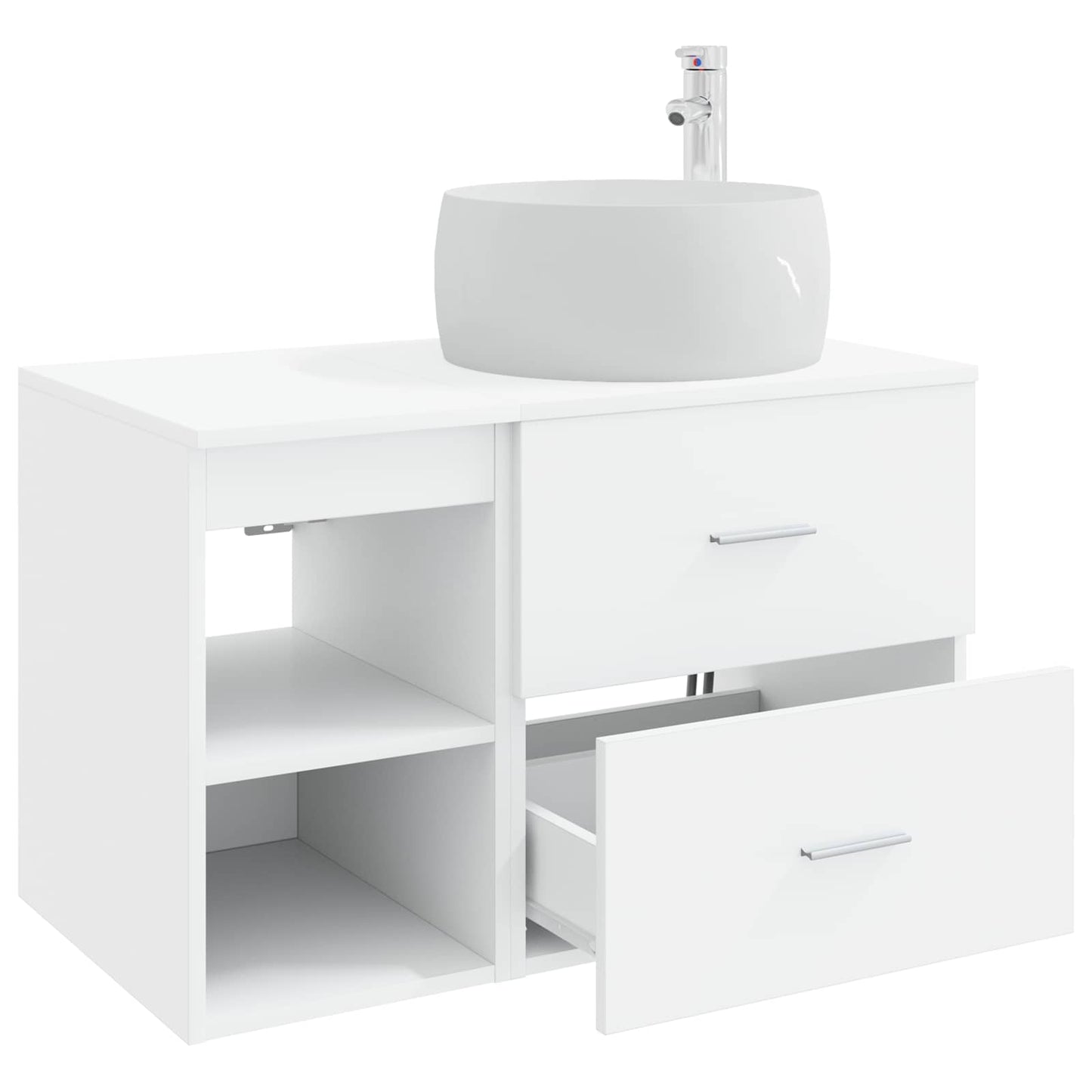 vidaXL Bathroom Furniture Set 2 pcs White Engineered Wood