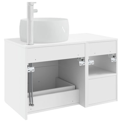 vidaXL Bathroom Furniture Set 2 pcs White Engineered Wood