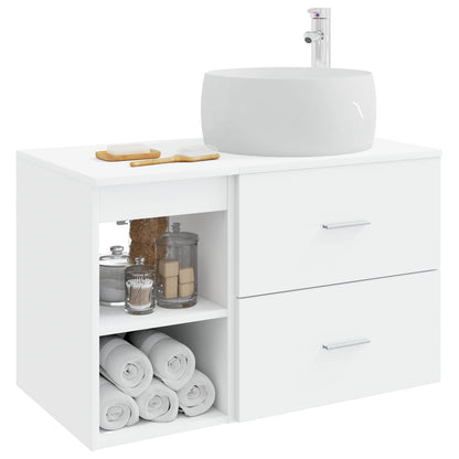 vidaXL Bathroom Furniture Set 2 pcs White Engineered Wood