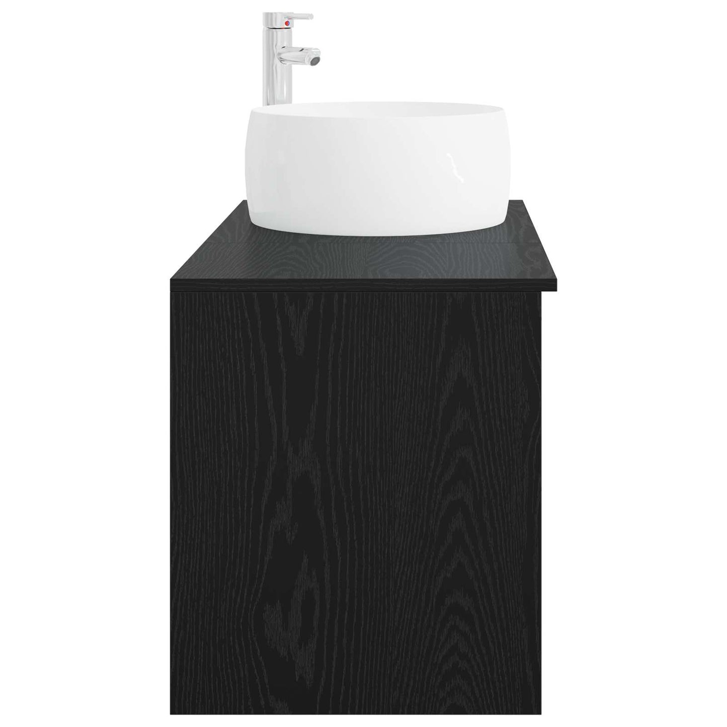vidaXL Bathroom Furniture Set 2 pcs Black Oak Engineered Wood