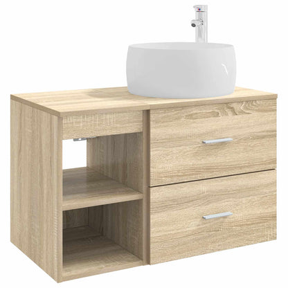 vidaXL Bathroom Furniture Set 2 pcs Sonoma Oak Engineered Wood