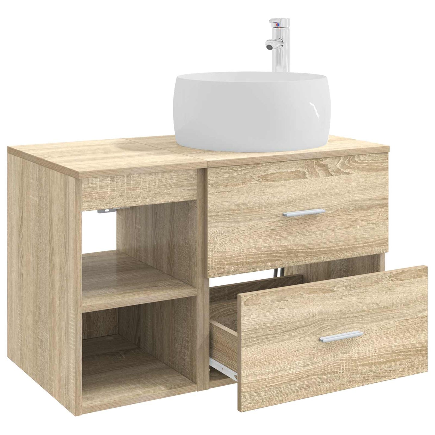 vidaXL Bathroom Furniture Set 2 pcs Sonoma Oak Engineered Wood