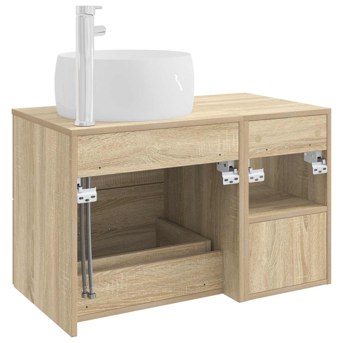 vidaXL Bathroom Furniture Set 2 pcs Sonoma Oak Engineered Wood