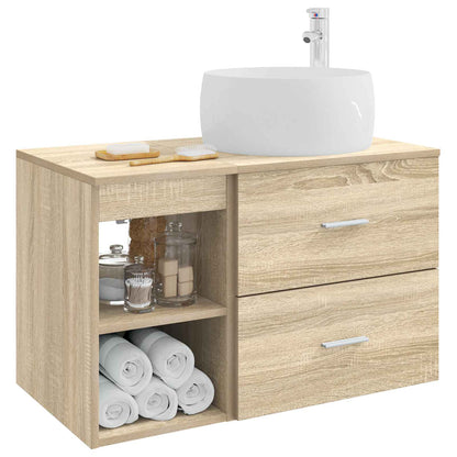 vidaXL Bathroom Furniture Set 2 pcs Sonoma Oak Engineered Wood