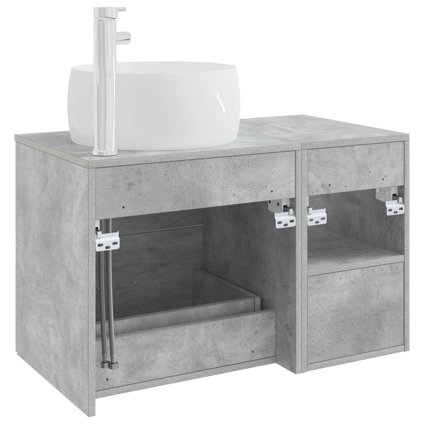 vidaXL Bathroom Furniture Set 2 pcs Concrete Grey Engineered Wood