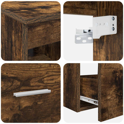 vidaXL Bathroom Furniture Set 2 pcs Smoked Oak Engineered Wood