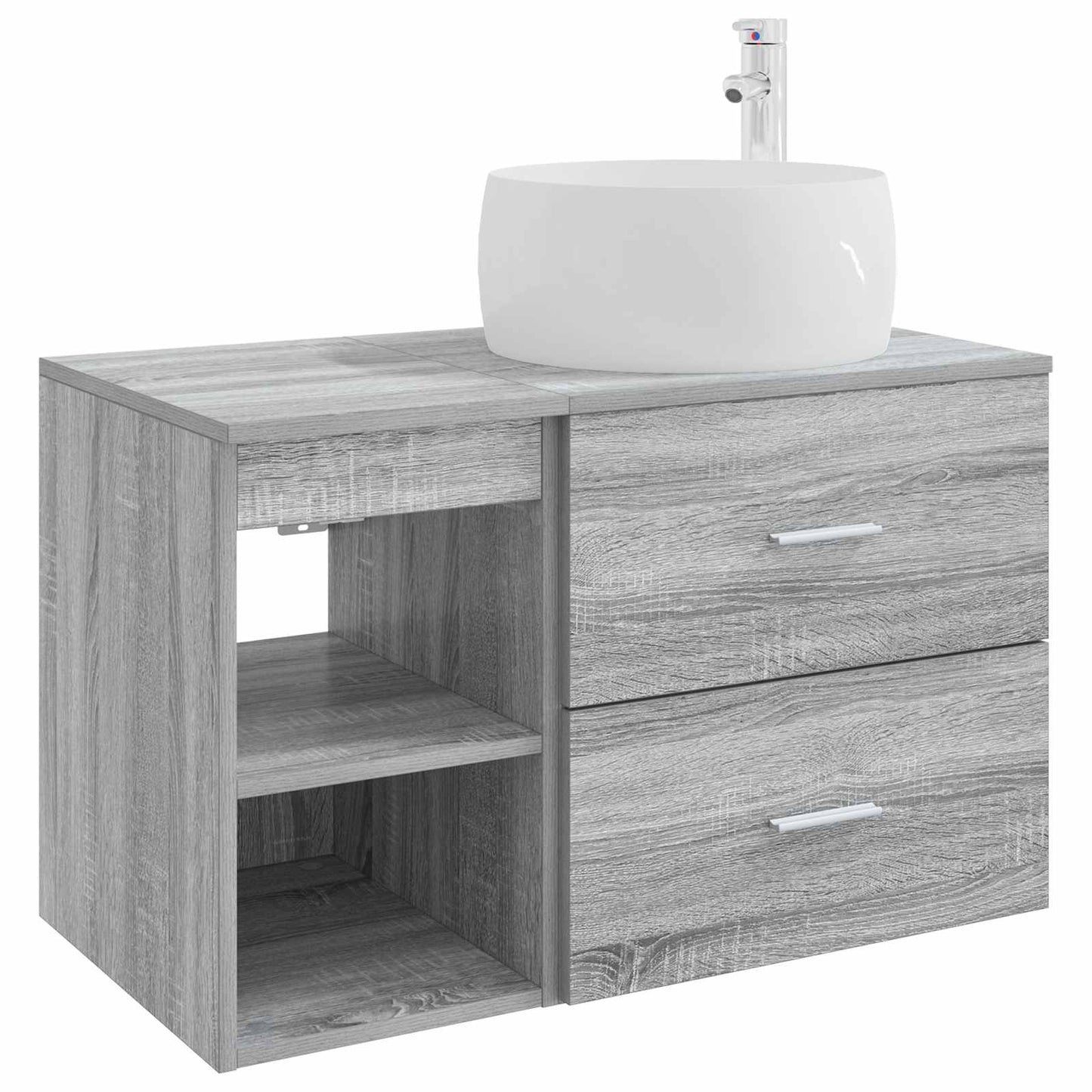 vidaXL Bathroom Furniture Set 2 pcs Grey Sonoma Engineered Wood