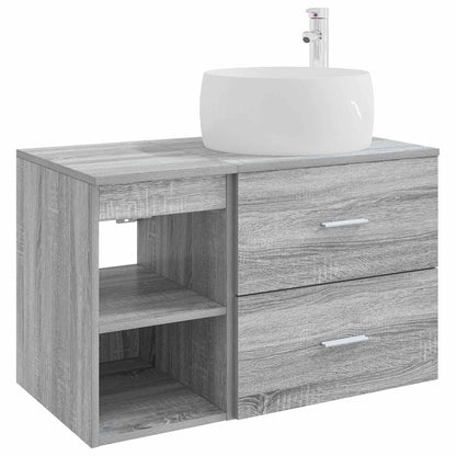 vidaXL Bathroom Furniture Set 2 pcs Grey Sonoma Engineered Wood
