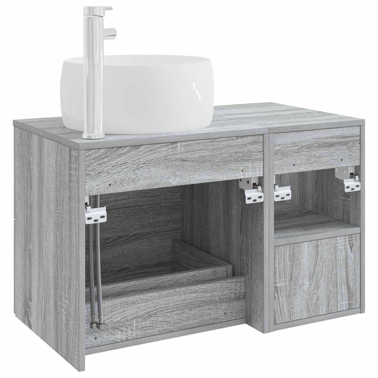 vidaXL Bathroom Furniture Set 2 pcs Grey Sonoma Engineered Wood