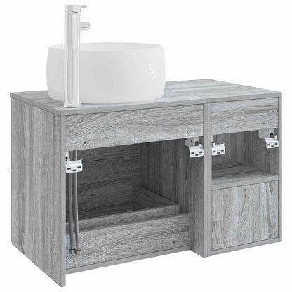 vidaXL Bathroom Furniture Set 2 pcs Grey Sonoma Engineered Wood