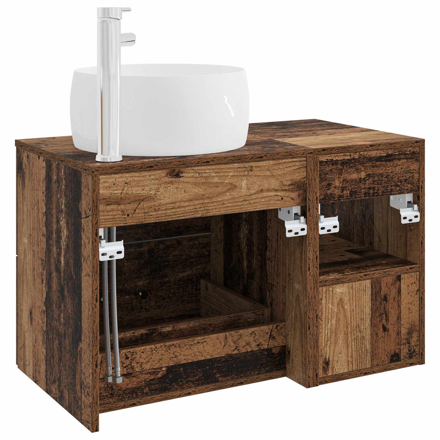 vidaXL Bathroom Furniture Set 2 pcs Old Wood Engineered Wood
