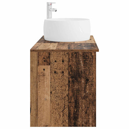 vidaXL Bathroom Furniture Set 2 pcs Old Wood Engineered Wood