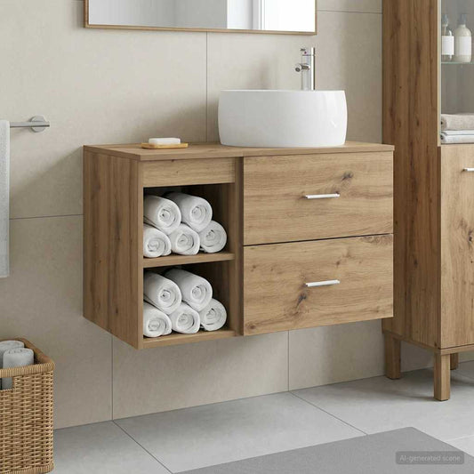 vidaXL Bathroom Furniture Set 2 pcs Artisan Oak Engineered Wood