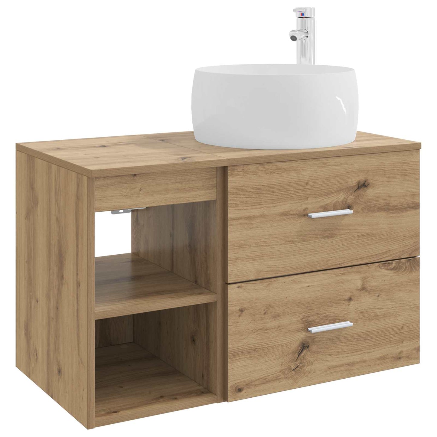 vidaXL Bathroom Furniture Set 2 pcs Artisan Oak Engineered Wood