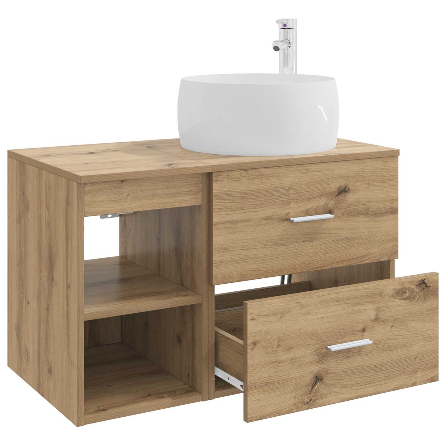 vidaXL Bathroom Furniture Set 2 pcs Artisan Oak Engineered Wood
