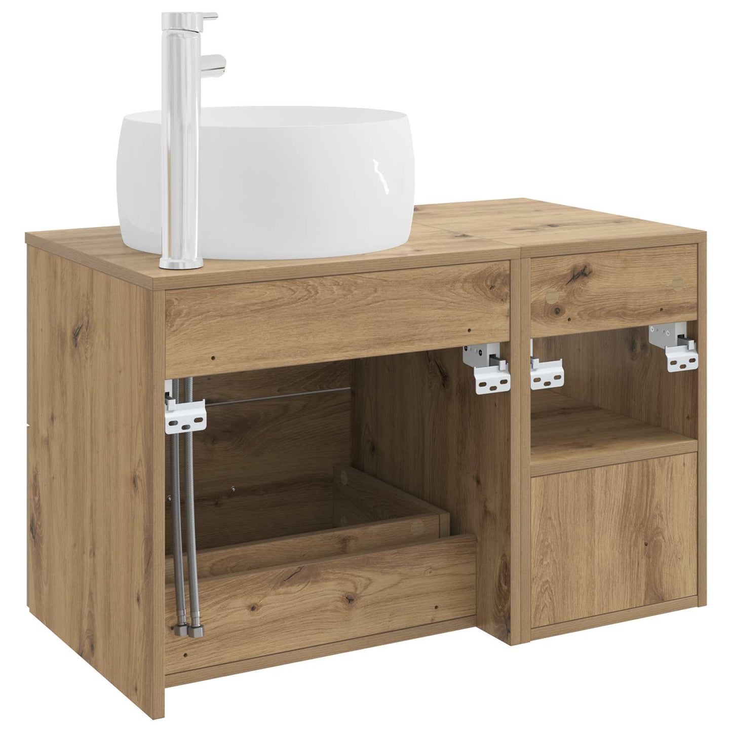 vidaXL Bathroom Furniture Set 2 pcs Artisan Oak Engineered Wood