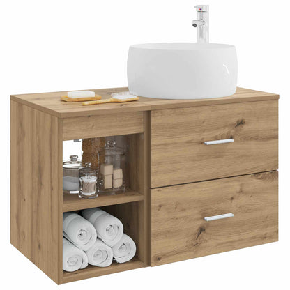vidaXL Bathroom Furniture Set 2 pcs Artisan Oak Engineered Wood