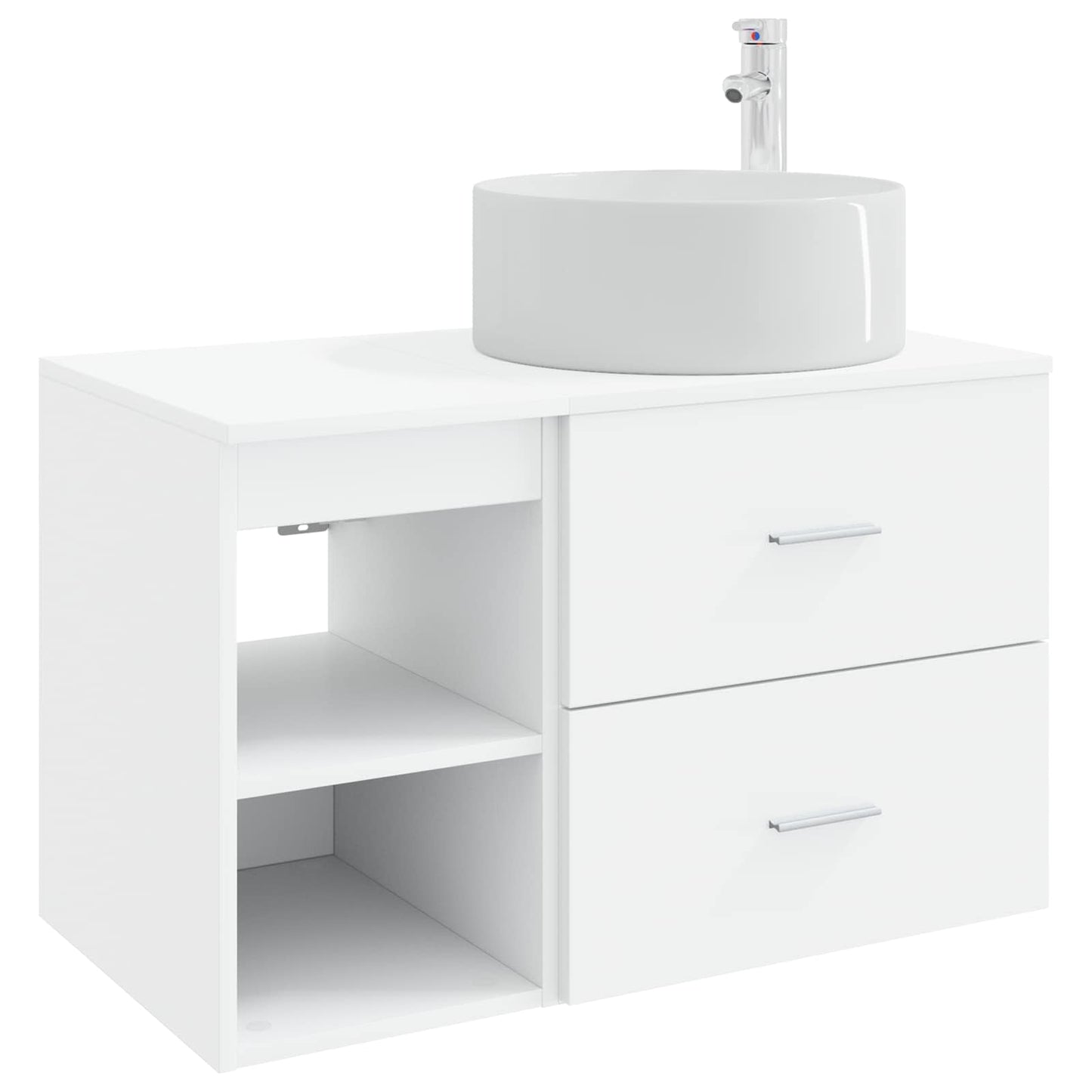 vidaXL Bathroom Furniture Set 2 pcs White Engineered Wood