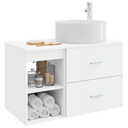 vidaXL Bathroom Furniture Set 2 pcs White Engineered Wood