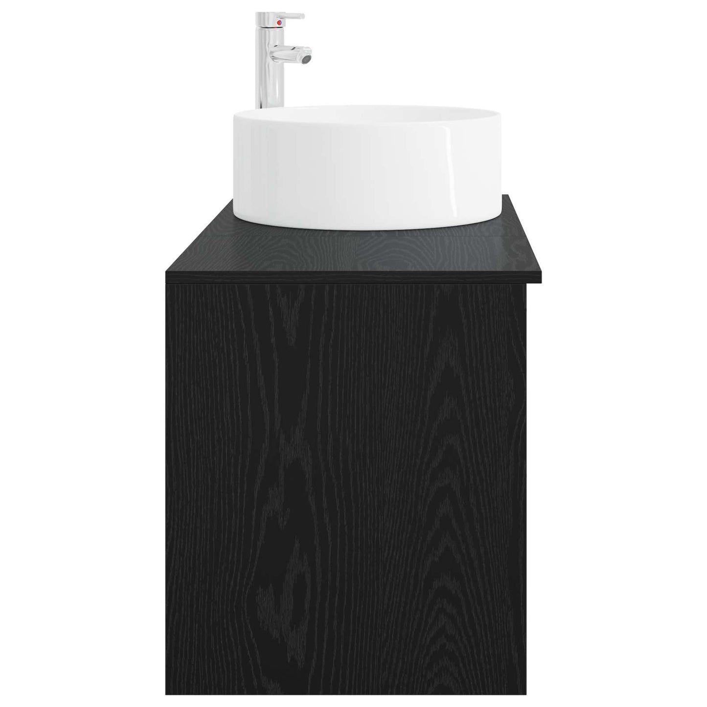 vidaXL Bathroom Furniture Set 2 pcs Black Oak Engineered Wood