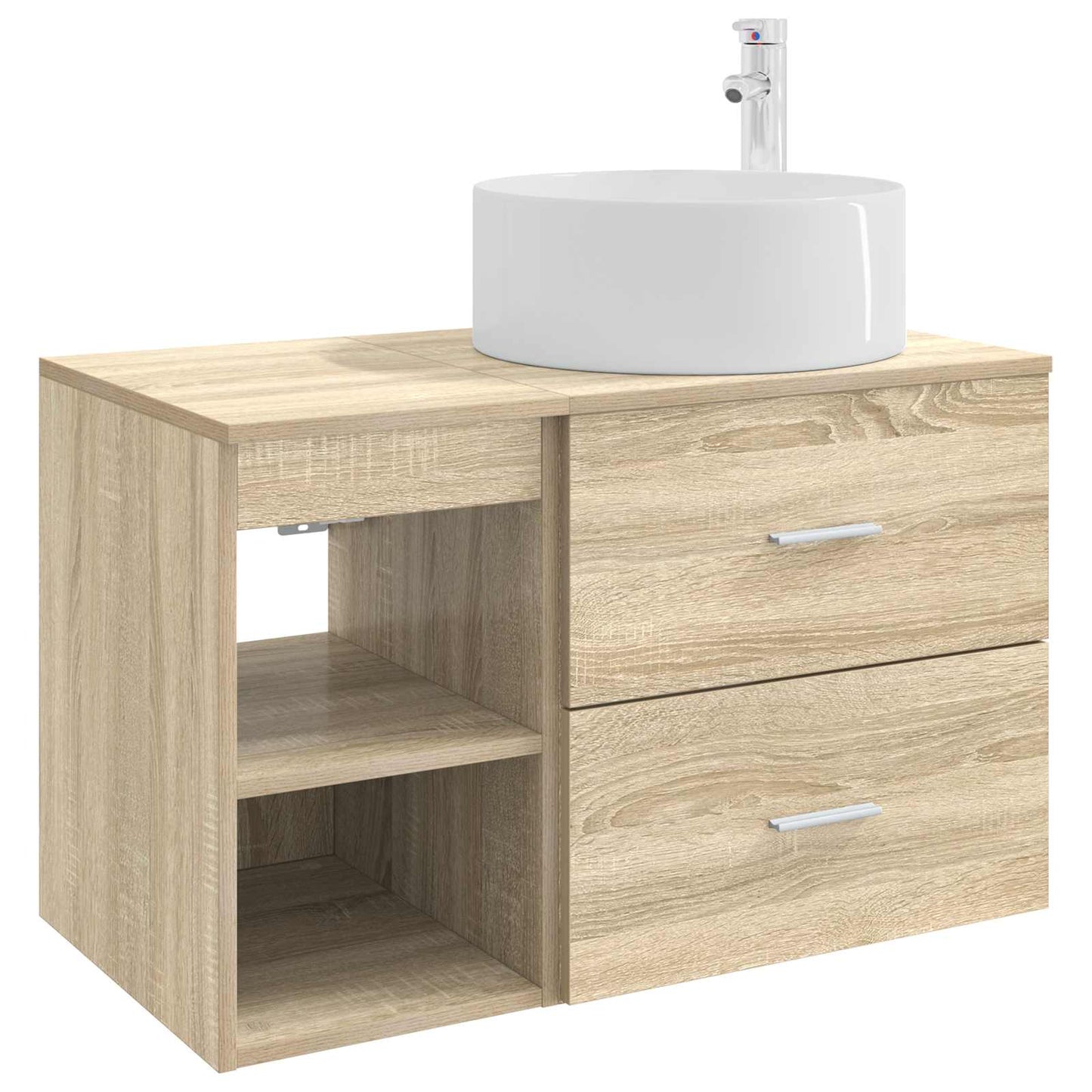 vidaXL Bathroom Furniture Set 2 pcs Sonoma Oak Engineered Wood