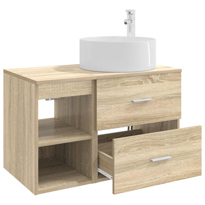 vidaXL Bathroom Furniture Set 2 pcs Sonoma Oak Engineered Wood