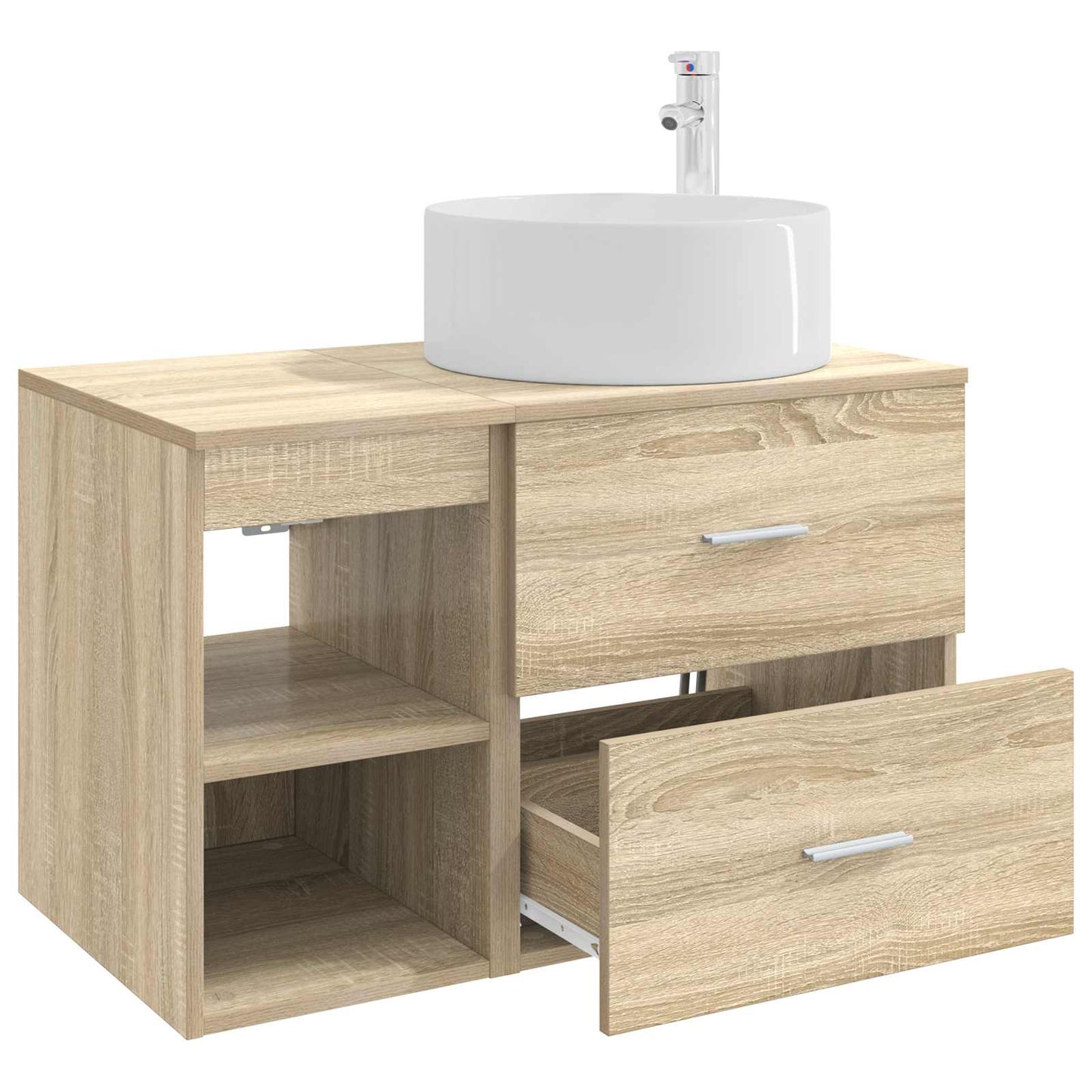 vidaXL Bathroom Furniture Set 2 pcs Sonoma Oak Engineered Wood