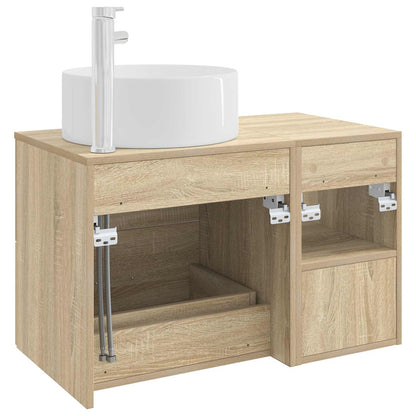vidaXL Bathroom Furniture Set 2 pcs Sonoma Oak Engineered Wood