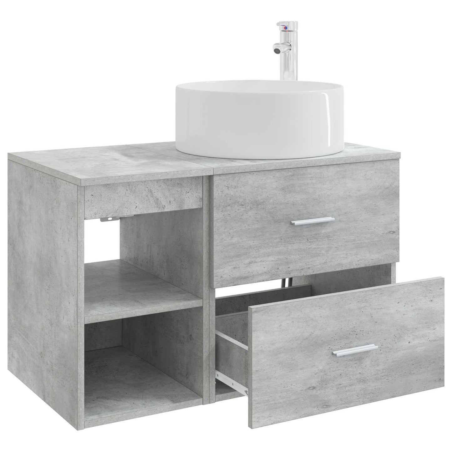 vidaXL Bathroom Furniture Set 2 pcs Concrete Grey Engineered Wood