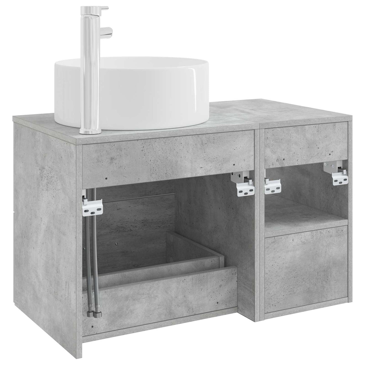 vidaXL Bathroom Furniture Set 2 pcs Concrete Grey Engineered Wood