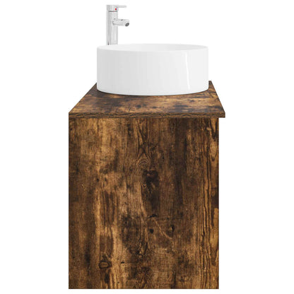 vidaXL Bathroom Furniture Set 2 pcs Smoked Oak Engineered Wood