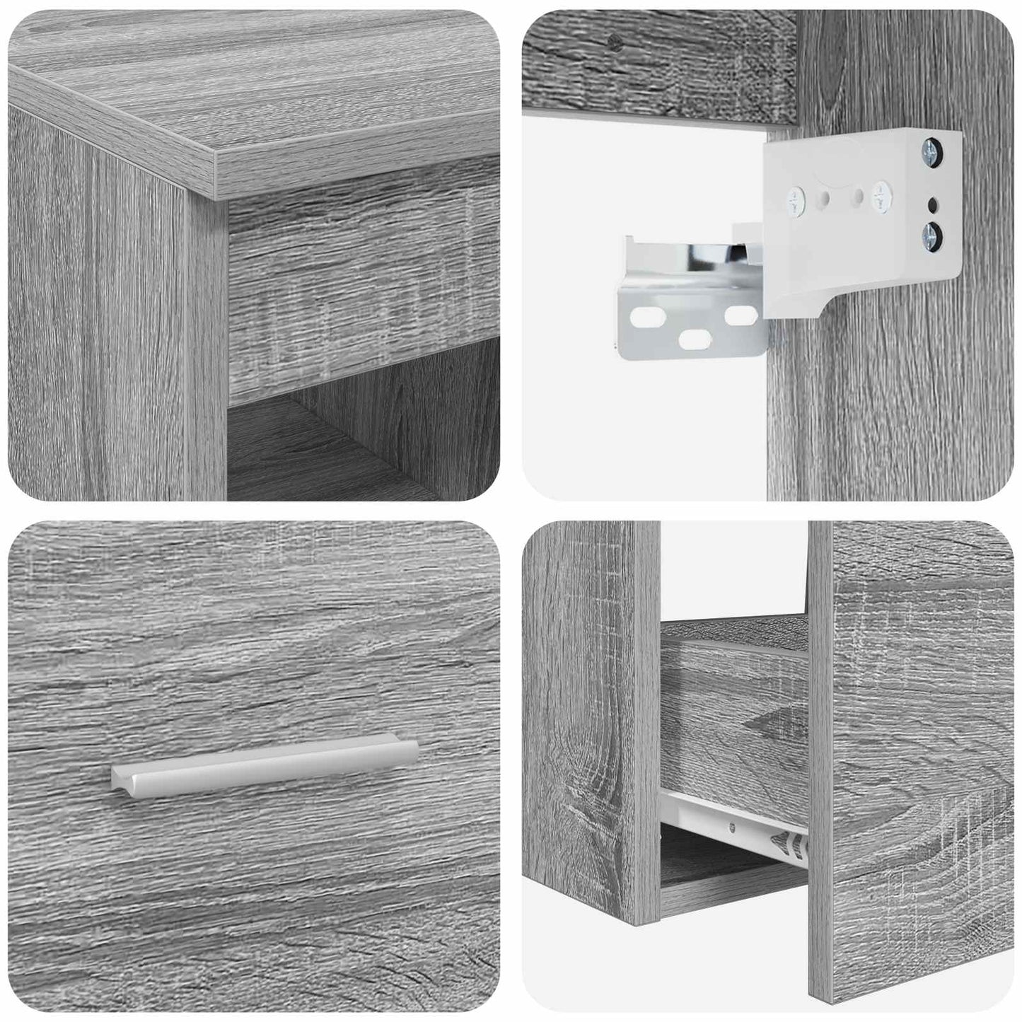 vidaXL Bathroom Furniture Set 2 pcs Grey Sonoma Engineered Wood