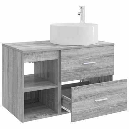 vidaXL Bathroom Furniture Set 2 pcs Grey Sonoma Engineered Wood
