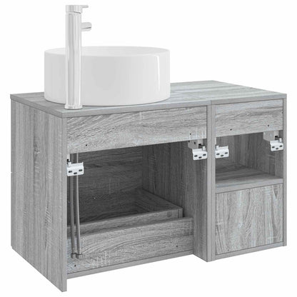vidaXL Bathroom Furniture Set 2 pcs Grey Sonoma Engineered Wood