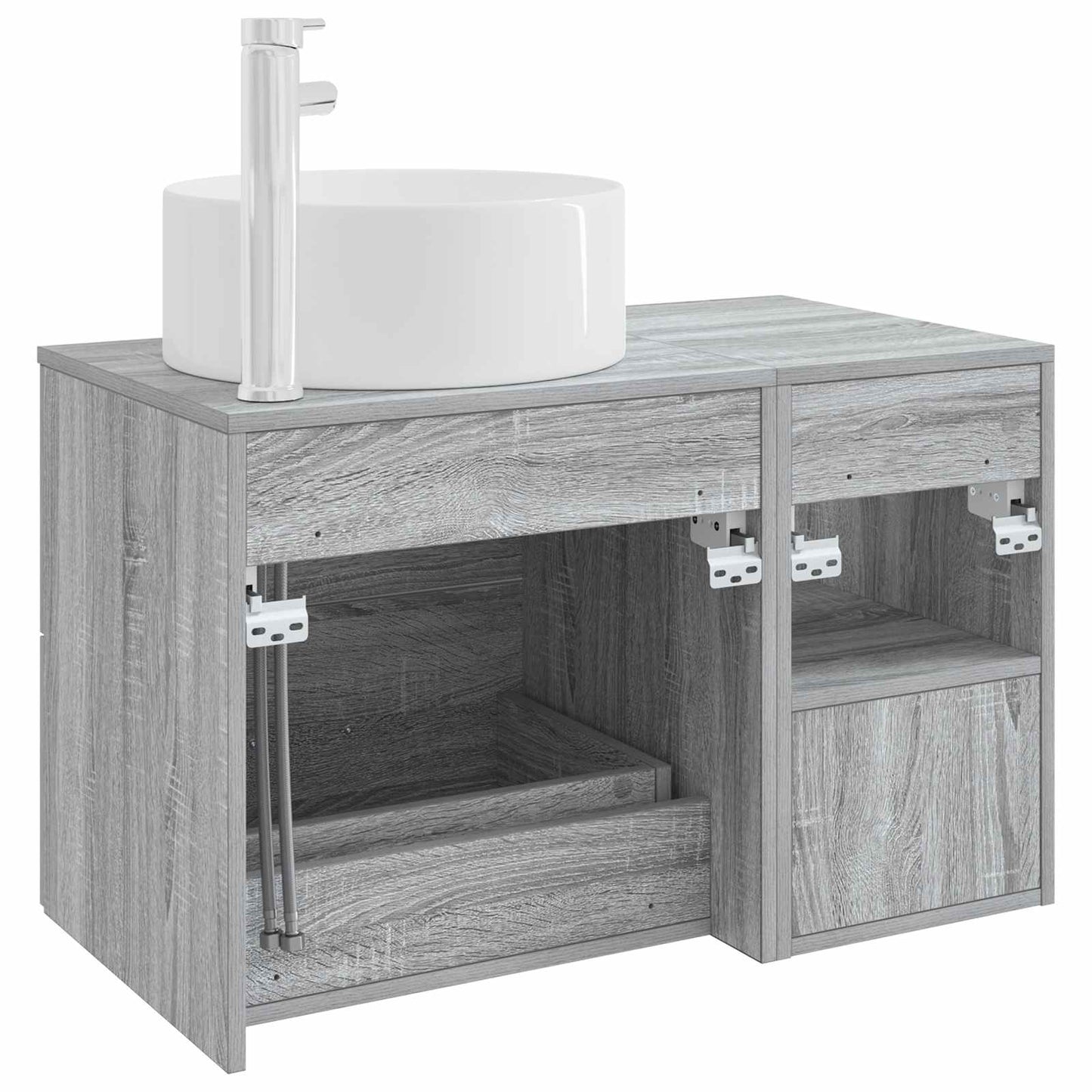 vidaXL Bathroom Furniture Set 2 pcs Grey Sonoma Engineered Wood