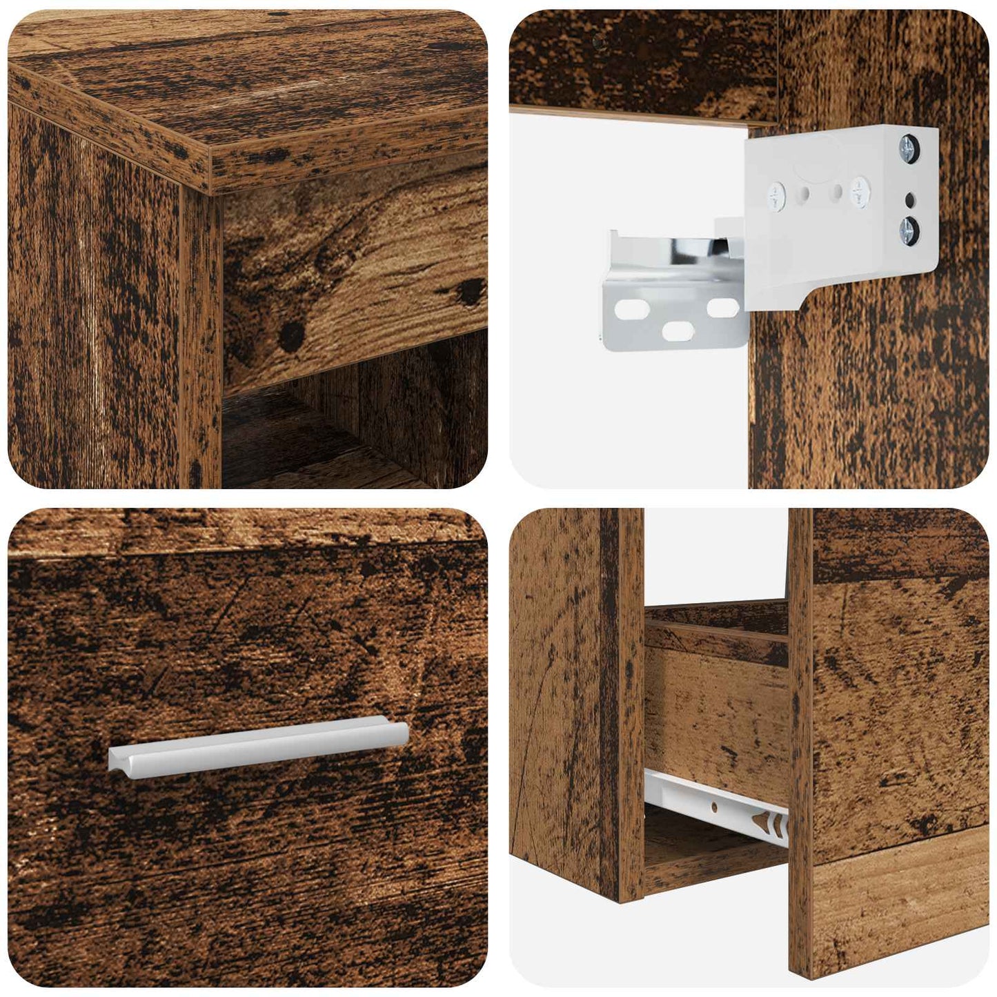 vidaXL Bathroom Furniture Set 2 pcs Old Wood Engineered Wood