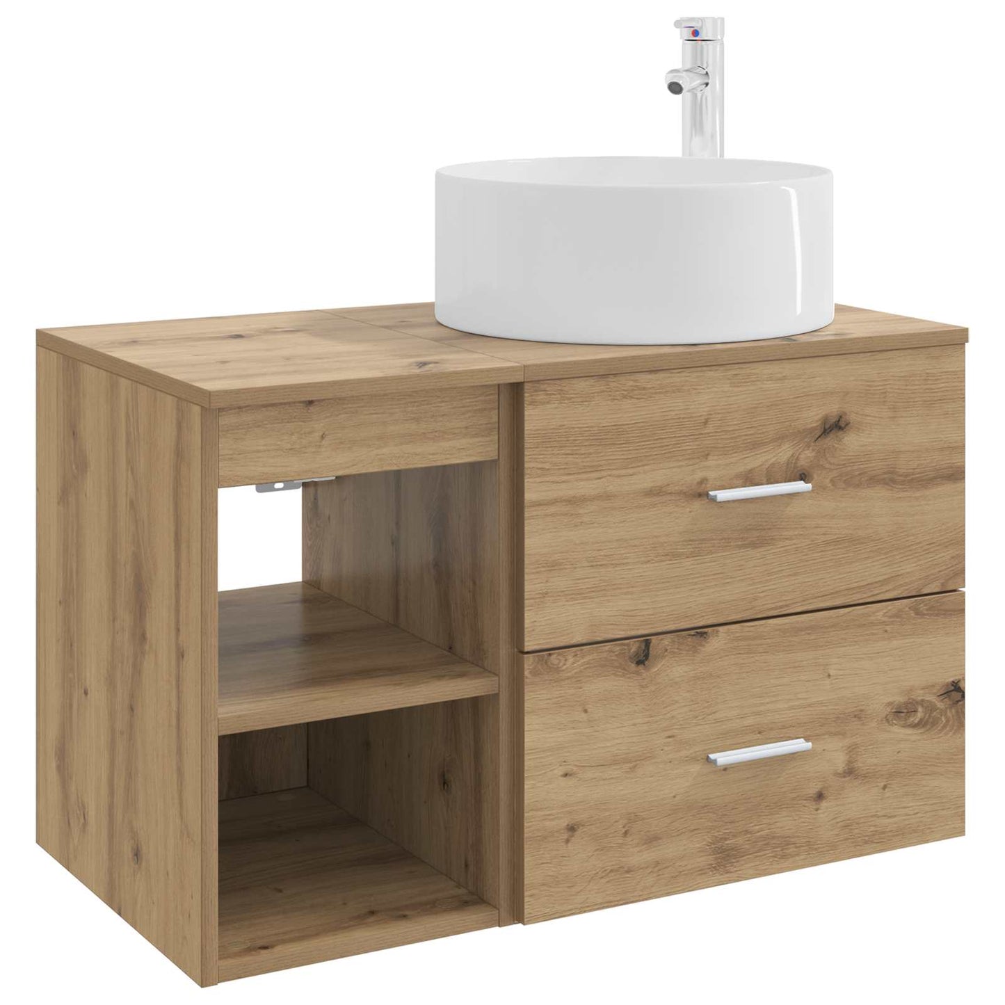 vidaXL Bathroom Furniture Set 2 pcs Artisan Oak Engineered Wood