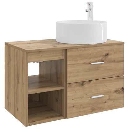 vidaXL Bathroom Furniture Set 2 pcs Artisan Oak Engineered Wood