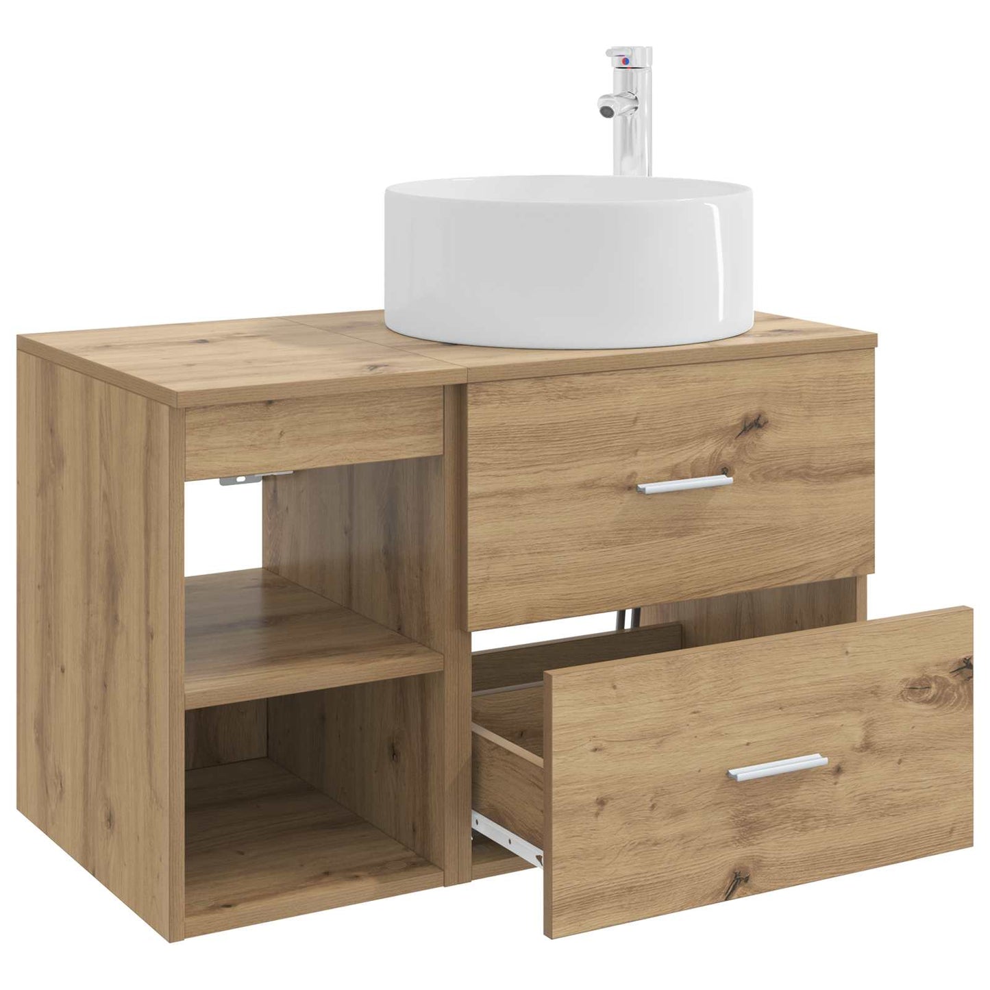 vidaXL Bathroom Furniture Set 2 pcs Artisan Oak Engineered Wood
