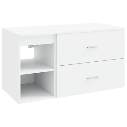 vidaXL Bathroom Furniture Set 2 pcs White Engineered Wood