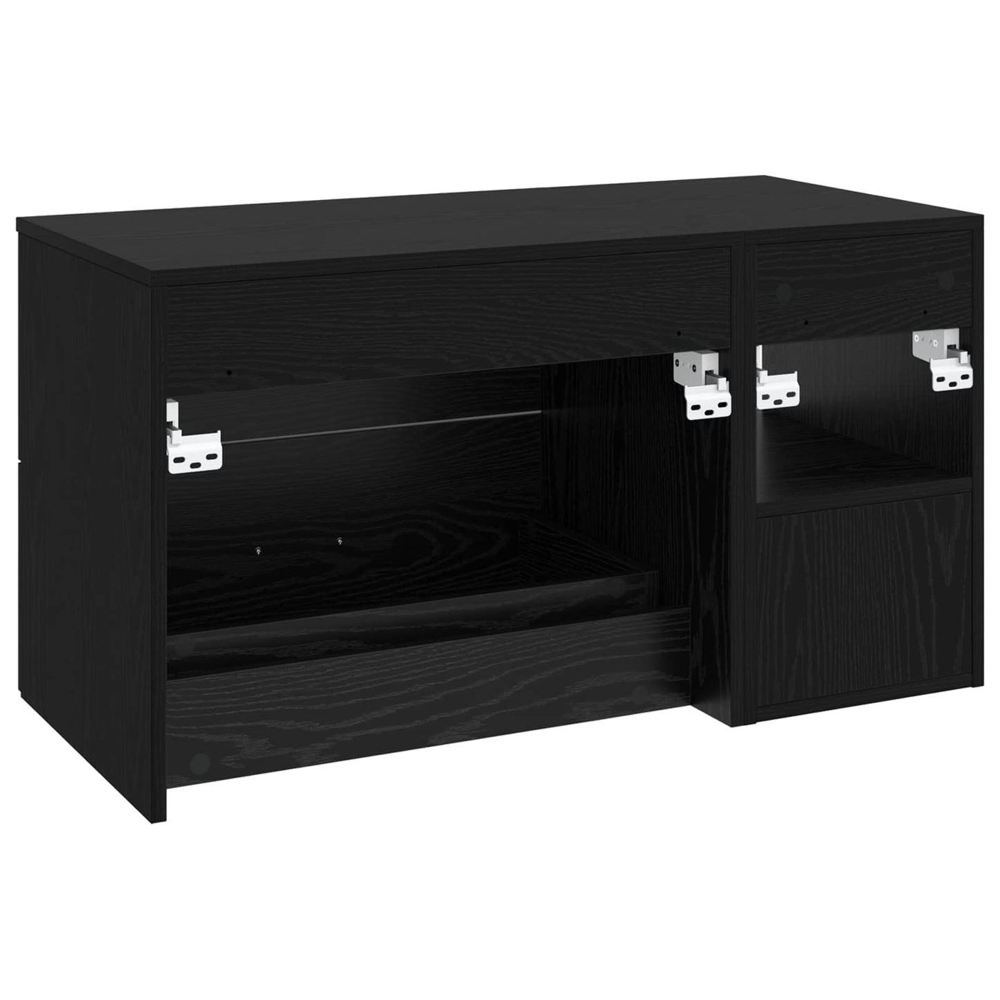 vidaXL Bathroom Furniture Set 2 pcs Black Oak Engineered Wood